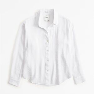 NWT Abercrombie White Button-Up Shirt Size XS